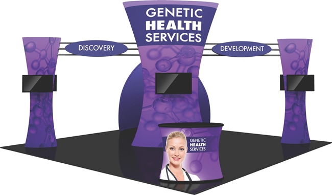 Medical and healthcare industry trade show exhibit