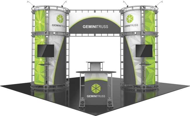 Finishing options on a custom trade show graphic