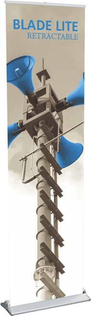 Blade Lite 600 retractable banner stand with custom printed graphics