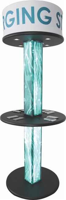 Technology industry trade show charging station display