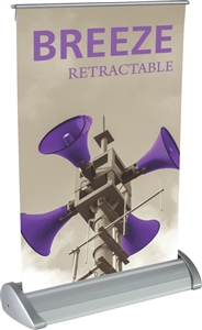 Mini tabletop retractable banner stand