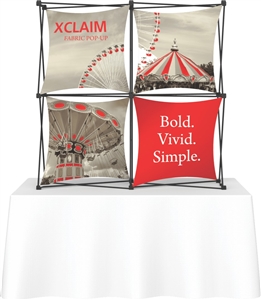 Xclaim tabletop fabric pop up display kit
